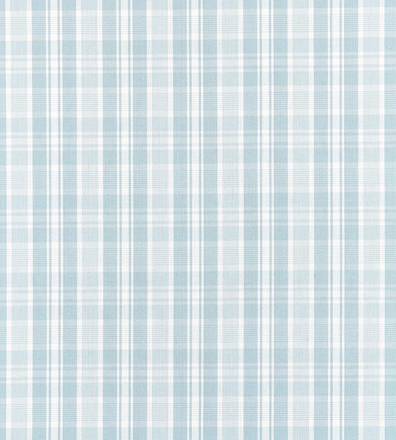 Scalamandre Preston Cotton Plaid Sky Fabric Sample SC271220004