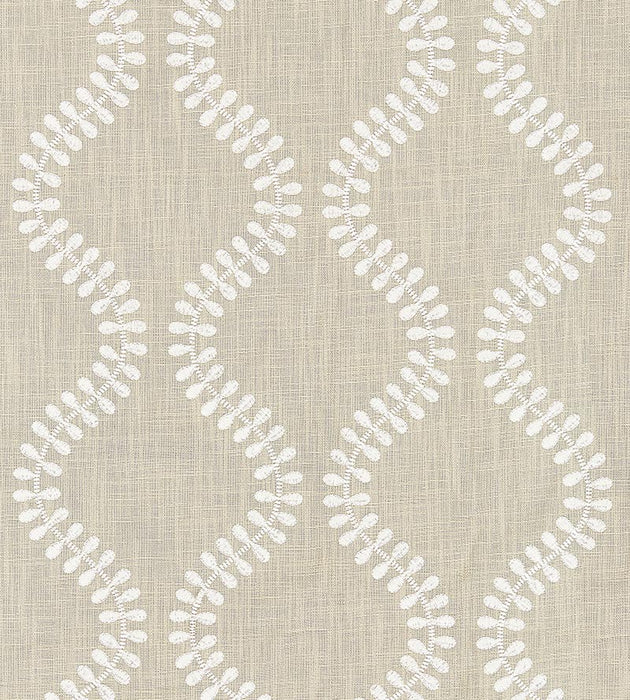 Scalamandre Foglia Embroidery Flax Fabric Sample SC271270004