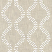 Scalamandre Foglia Embroidery Flax Fabric SC271270004