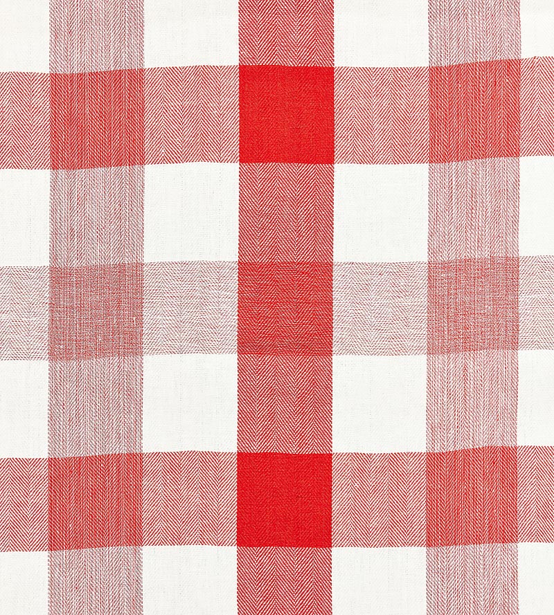 Scalamandre Westport Linen Plaid Coral Fabric Sample SC271350004