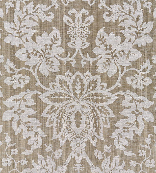 Scalamandre Metalline Damask Smoke Fabric Sample SC271360004