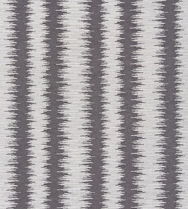 Scalamandre Konya Ikat Stripe Graphite Fabric Sample SC271380004