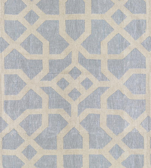 Scalamandre Linen Lattice Bluestone & Fog Fabric Sample SC271490004