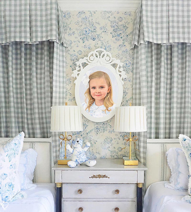 Scalamandre Swedish Linen Check Skylight Fabric Sample SC271660004