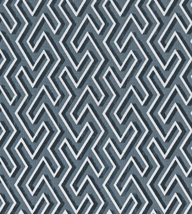 Scalamandre Maze Velvet Thunder Fabric Sample SC272370004