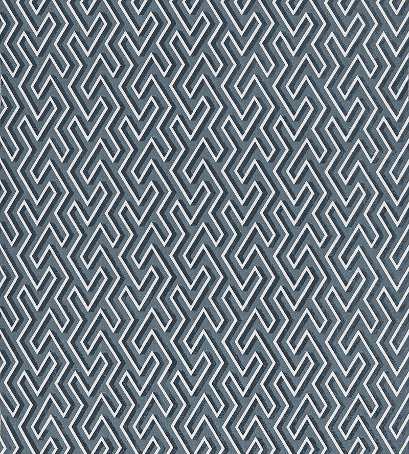 Scalamandre Maze Velvet Thunder Fabric Sample SC272370004