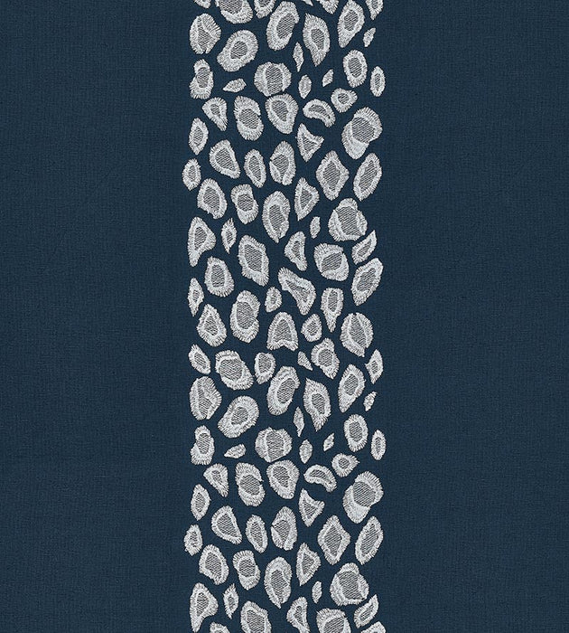 Scalamandre Catwalk Embroidery Midnight Fabric Sample SC272550004