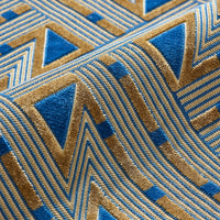 Scalamandre Kasai Velvet Blue And Gold Fabric SC273230004