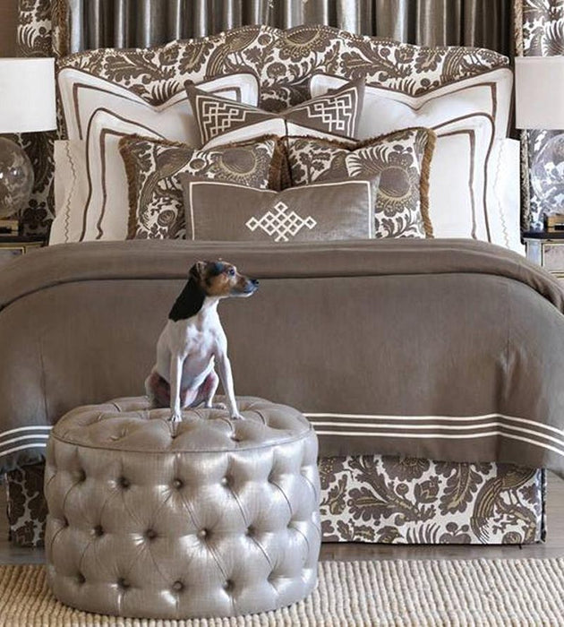 Scalamandre Resist Print Taupe Fabric Sample SC6218M0004