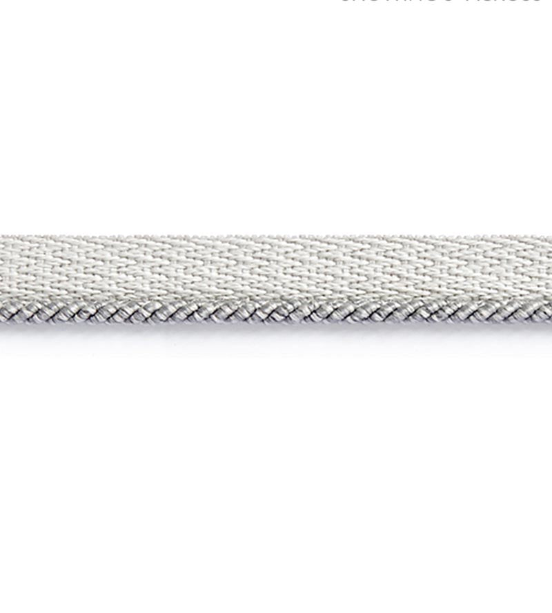Scalamandre Tortola Twisted Cord Pearl Grey Trim Sample SCC3120004