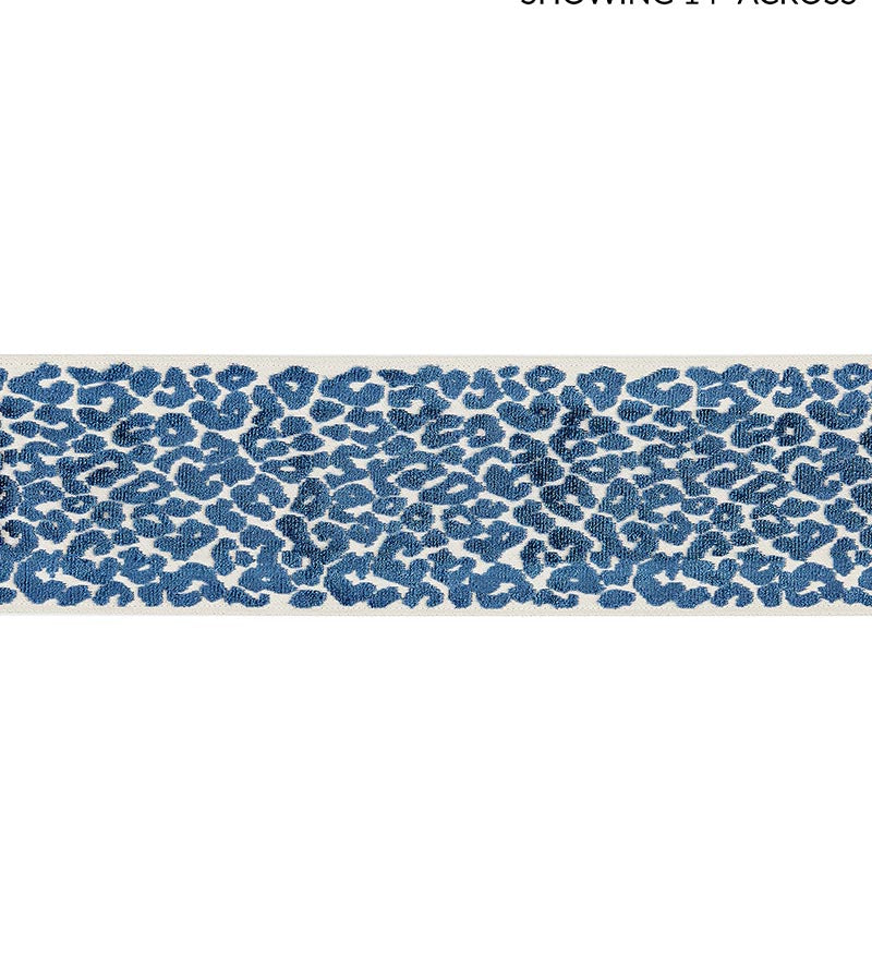 Scalamandre Leopard Velvet Tape Indigo Trim SCT32770004