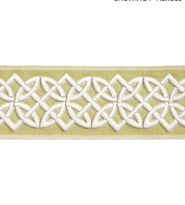 Scalamandre Celtic Embroidered Tape Lettuce Trim Sample SCT32820004
