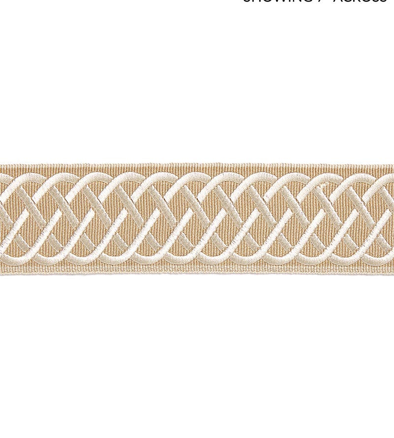Scalamandre Helix Embroidered Tape Camel Trim SCT32840004