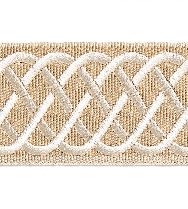 Scalamandre Helix Embroidered Tape Camel Trim SCT32840004