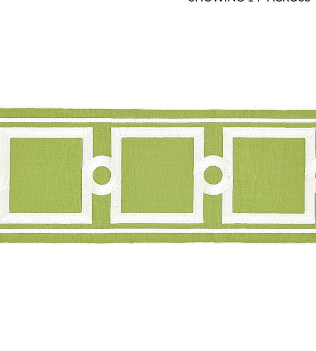 Scalamandre Square Link Embroidered Tape Pear Trim Sample SCT32870004