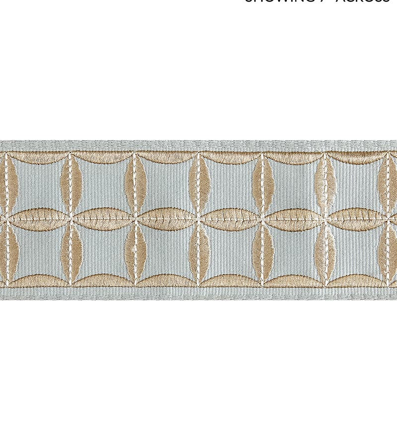 Scalamandre Fiori Embroidered Tape Aquamarine Trim SCT32880004
