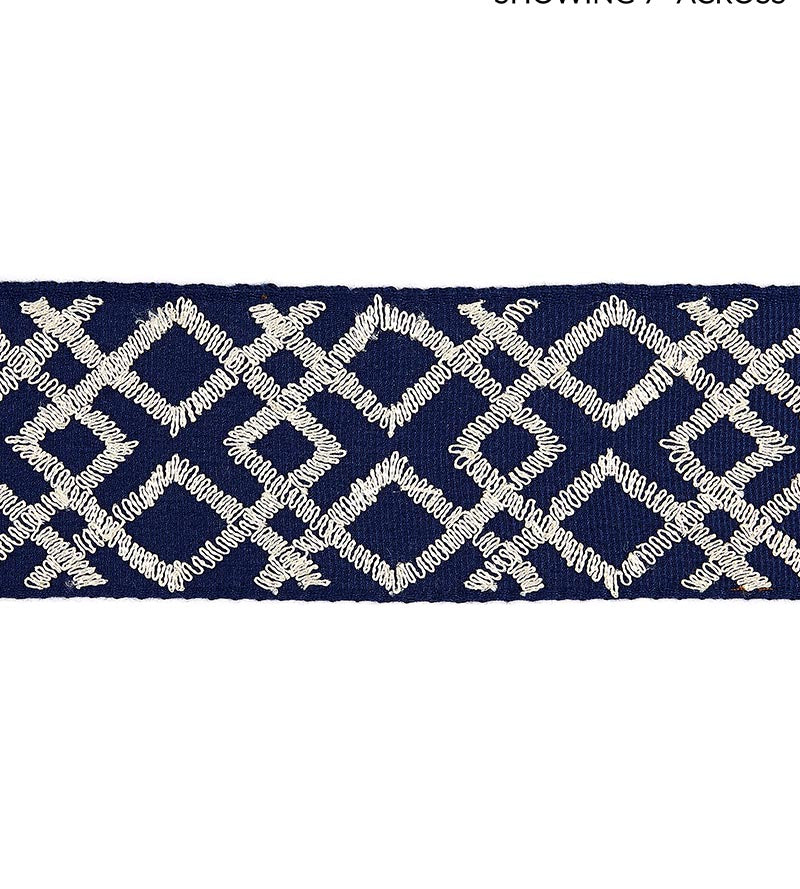 Scalamandre Lattice Tape Indigo Trim SCT32950004