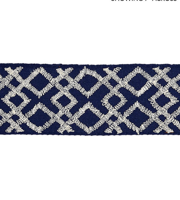 Scalamandre Lattice Tape Indigo Trim SCT32950004