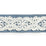 Scalamandre Linnea Embroidered Tape Copenhagen Blue Trim Sample SCT32980004