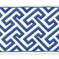 Scalamandre Labyrinth Embroidered Tape Porcelain Trim SCT33190004