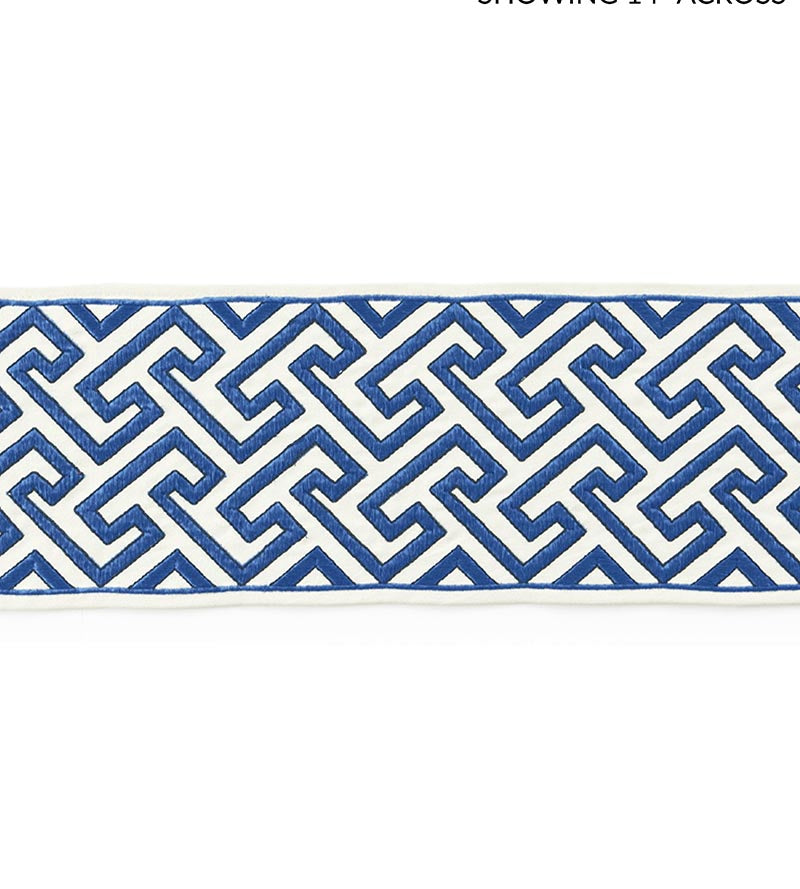 Scalamandre Labyrinth Embroidered Tape Porcelain Trim SCT33190004