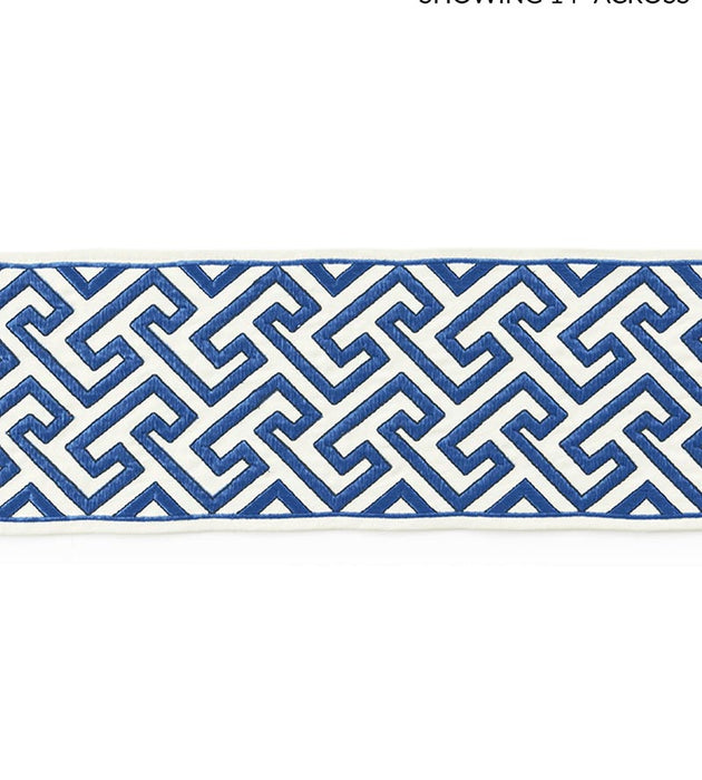 Scalamandre Labyrinth Embroidered Tape Porcelain Trim Sample SCT33190004