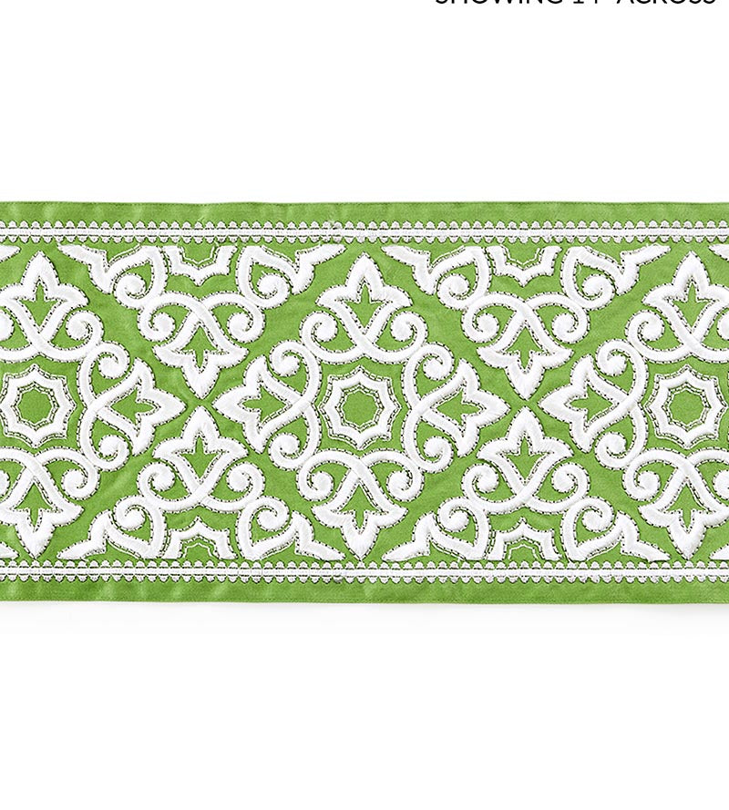 Scalamandre Ornamental Embroidered Tape Jade Trim SCT33200004