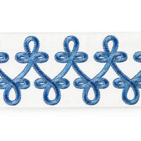 Scalamandre Empress Embroidered Tape Porcelain Trim SCT33210004