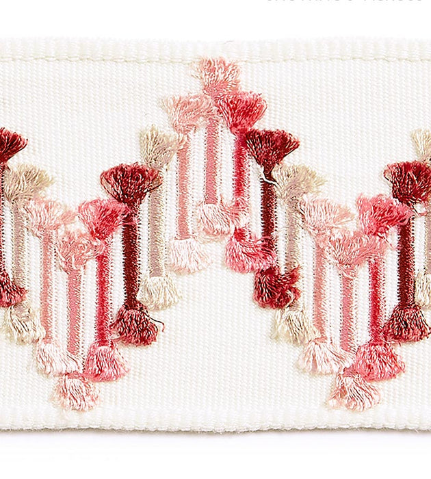 Scalamandre Sayuri Embroidered Tape Azalea Trim Sample SCT33240004