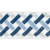 Scalamandre Parquet Velvet Tape Blue Lagoon Trim SCT33260004