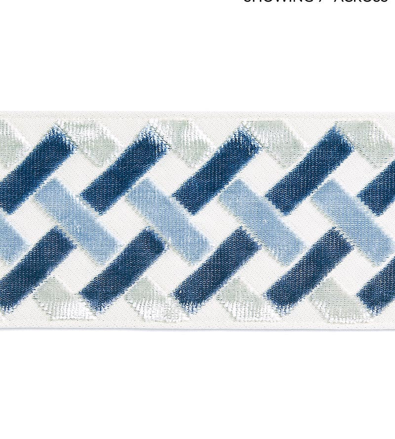 Scalamandre Parquet Velvet Tape Blue Lagoon Trim SCT33260004