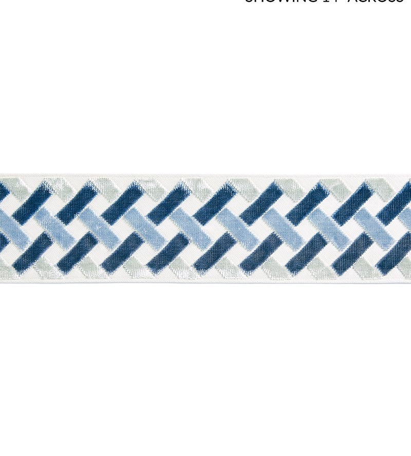 Scalamandre Parquet Velvet Tape Blue Lagoon Trim SCT33260004