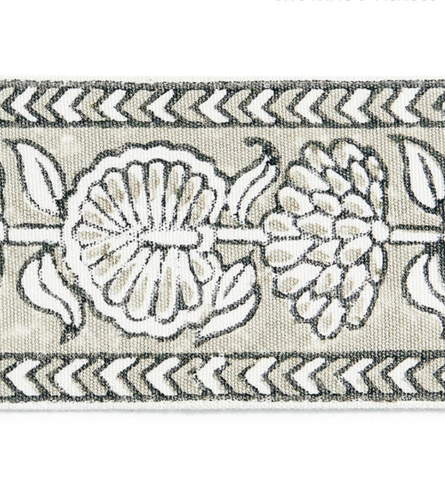 Scalamandre Tulsi Block Print Tape Truffle Trim Sample SCT33280004