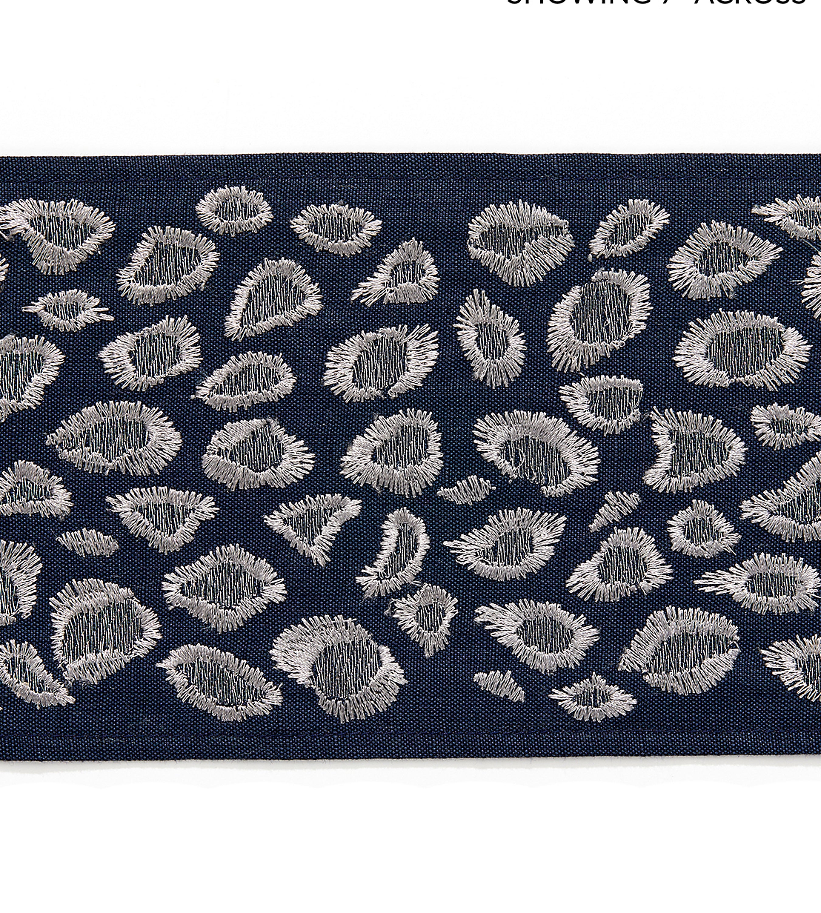 Scalamandre Catwalk Embroidered Tape Midnight Trimming Sample SCT33340004