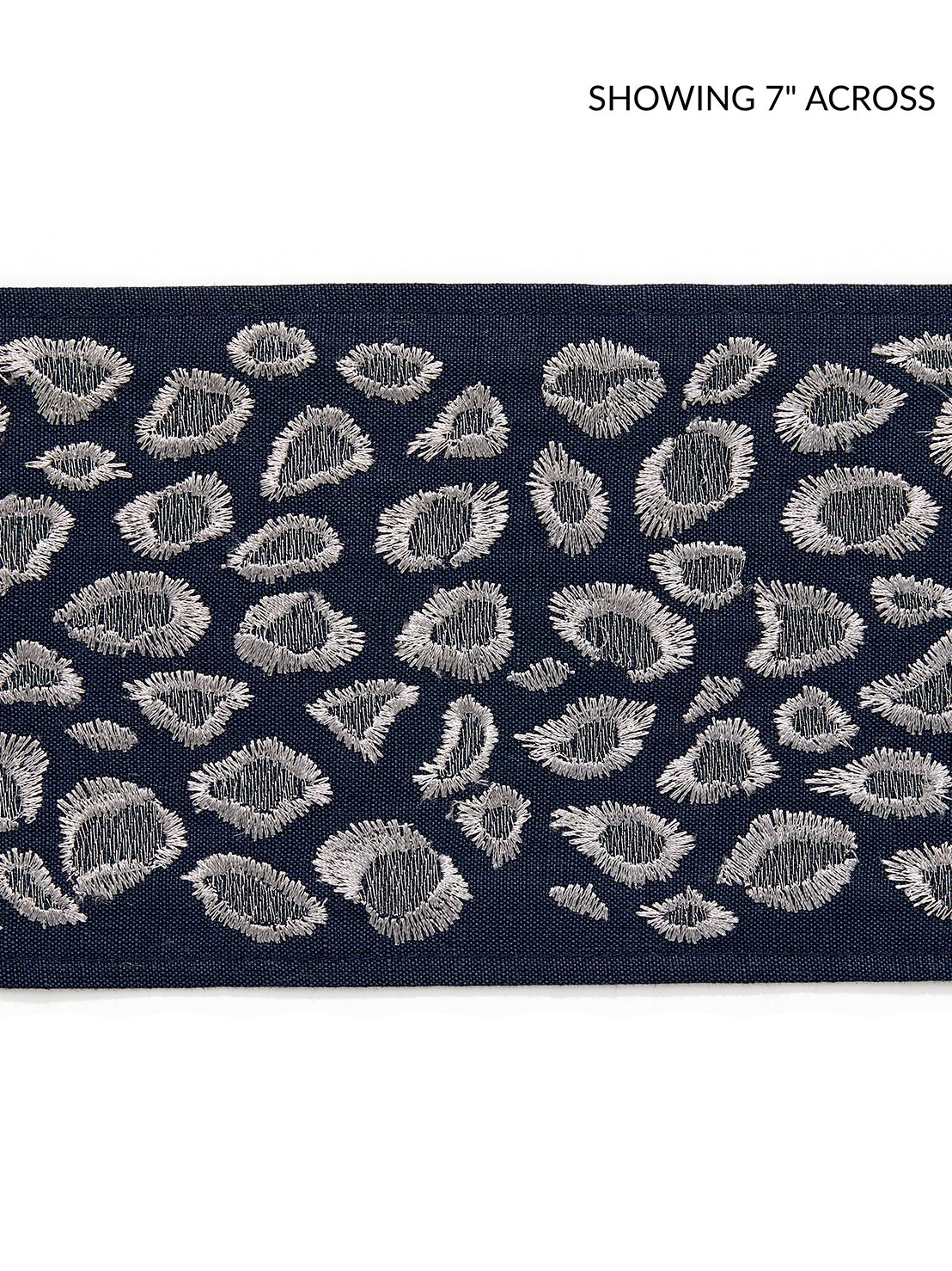 Scalamandre Catwalk Embroidered Tape Midnight Trim Sample SCT33340004