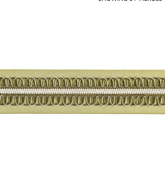 Scalamandre Colette Braided Tape Leaf Trim Sample SCV12420004