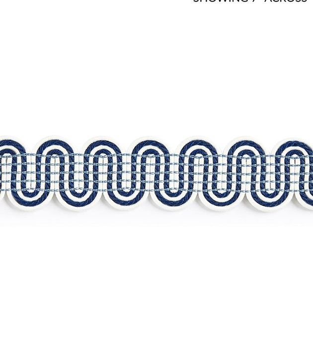 Scalamandre Serpentine Braid Indigo Trim Sample SCV12460004