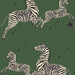 Scalamandre Zebras | Removable Serengeti Green Wallpaper Sample SCWP81388PS0004