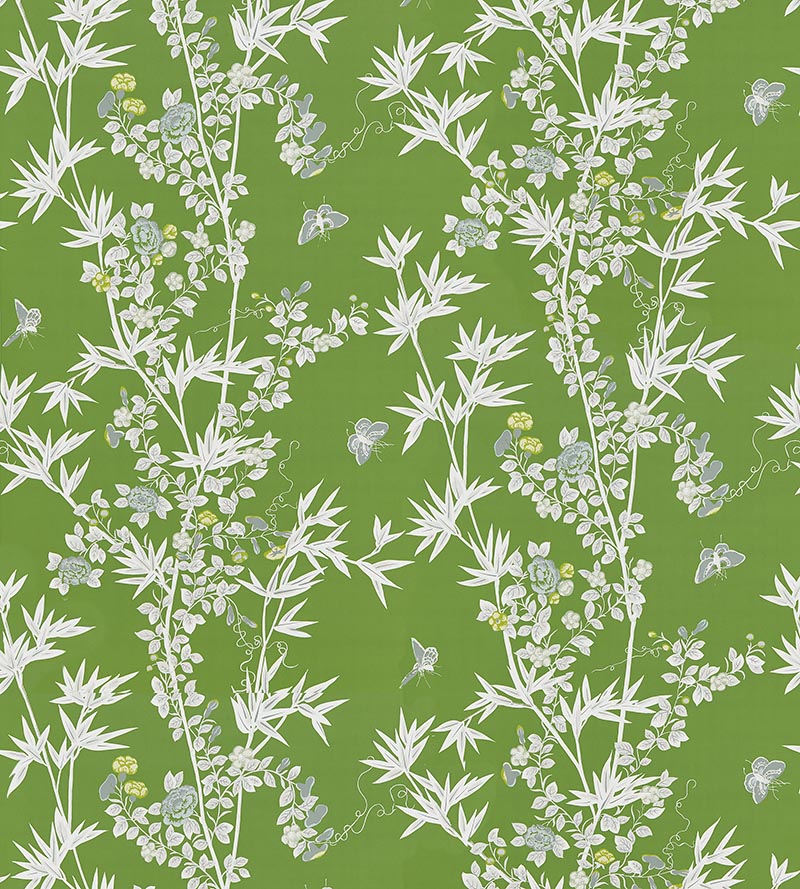 Scalamandre Jardin De Chine Jade Wallpaper Sample SCWP883750004