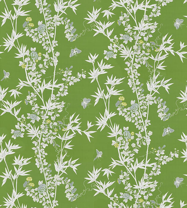 Scalamandre Jardin De Chine Jade Wallpaper Sample SCWP883750004