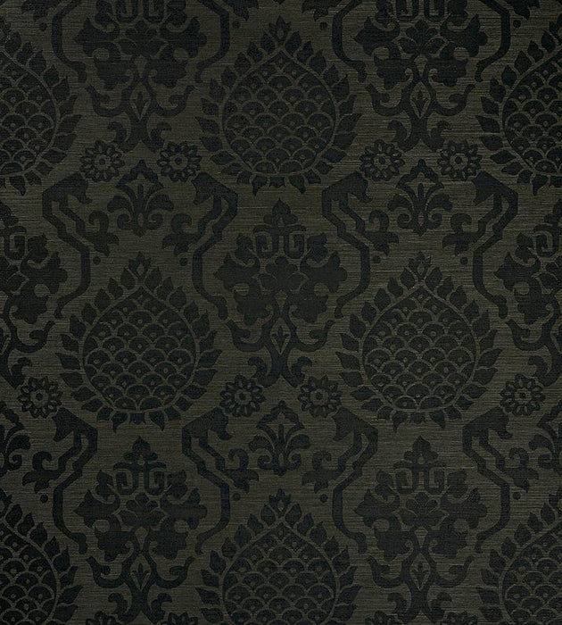 Scalamandre Surat Sisal Jet Wallpaper Sample SCWP883780004