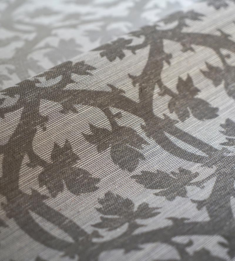 Scalamandre Falk Manor House Sisal Pearl Wallpaper Sample SCWP883790002