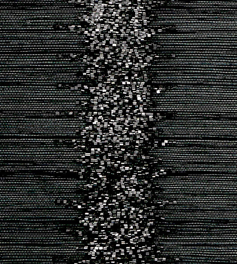 Scalamandre Veronica Beaded Grasscloth Carbon Wallpaper Sample SCWP883860004