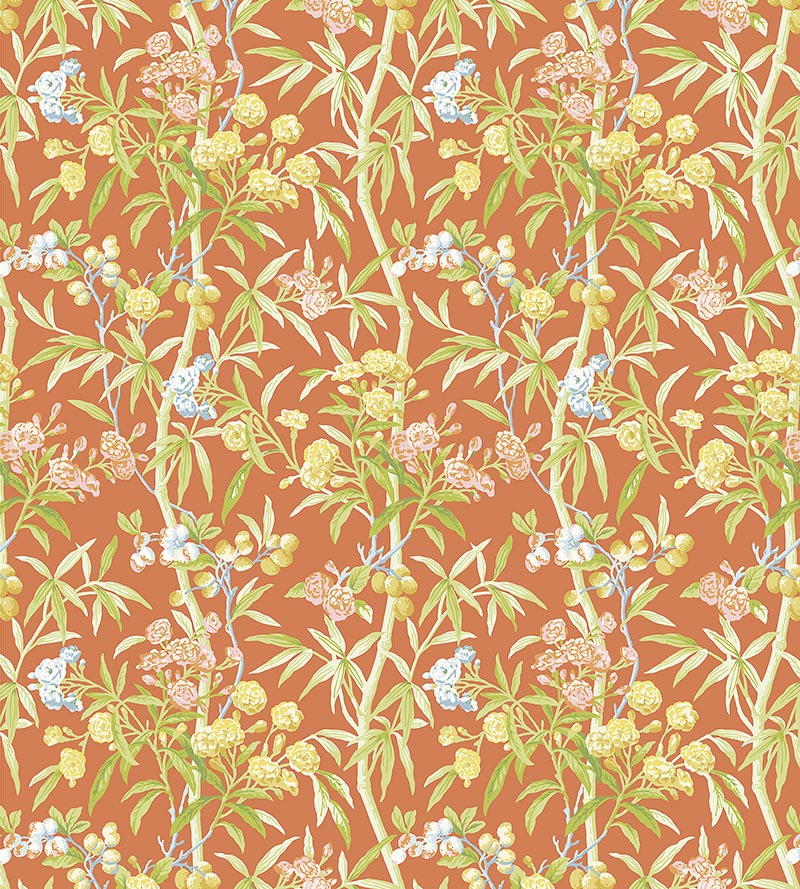 Scalamandre Lanai Guava Wallpaper Sample SCWP884310004