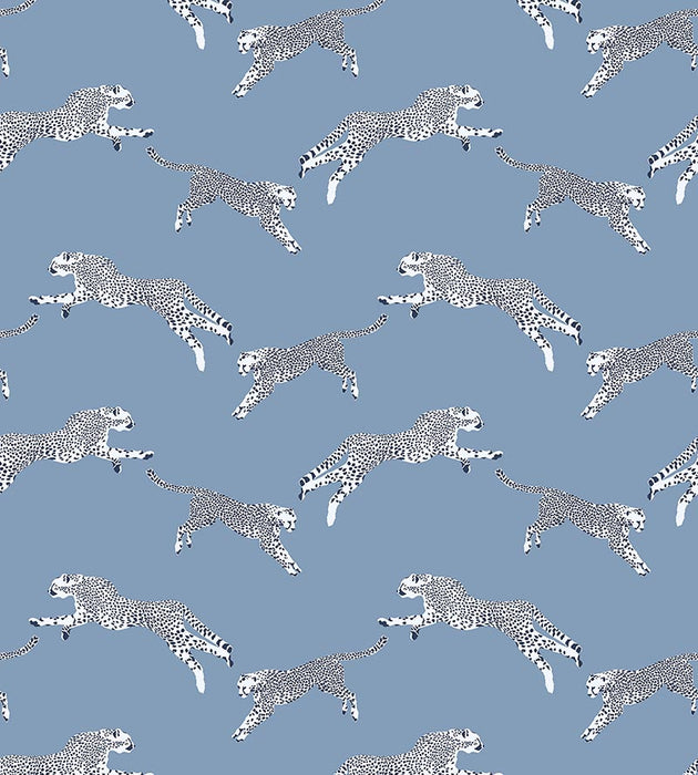 Scalamandre Leaping Cheetah Cloud Nine Wallpaper SCWP884490004