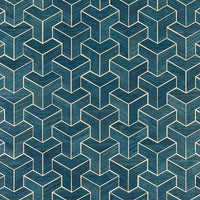 Scalamandre Forte - Wood Navy Wallpaper SCWP884720004