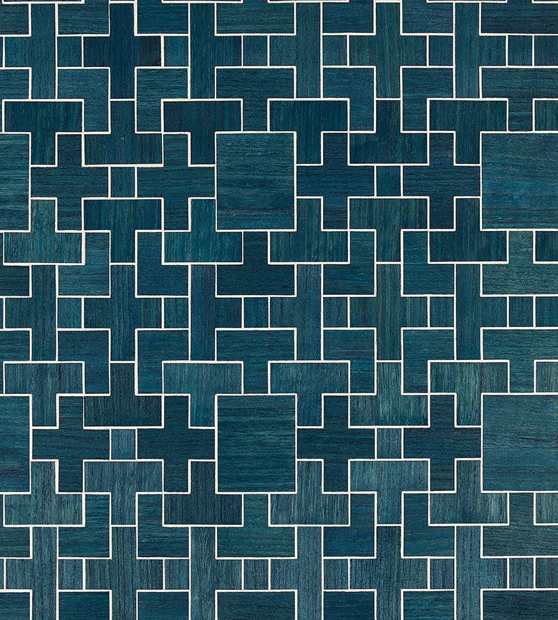 Scalamandre Allegro - Wood Deep Sea Wallpaper SCWP884800004