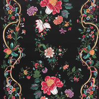 Scalamandre Camellia Trellis Onyx Ruby Wallpaper SCWP885660004