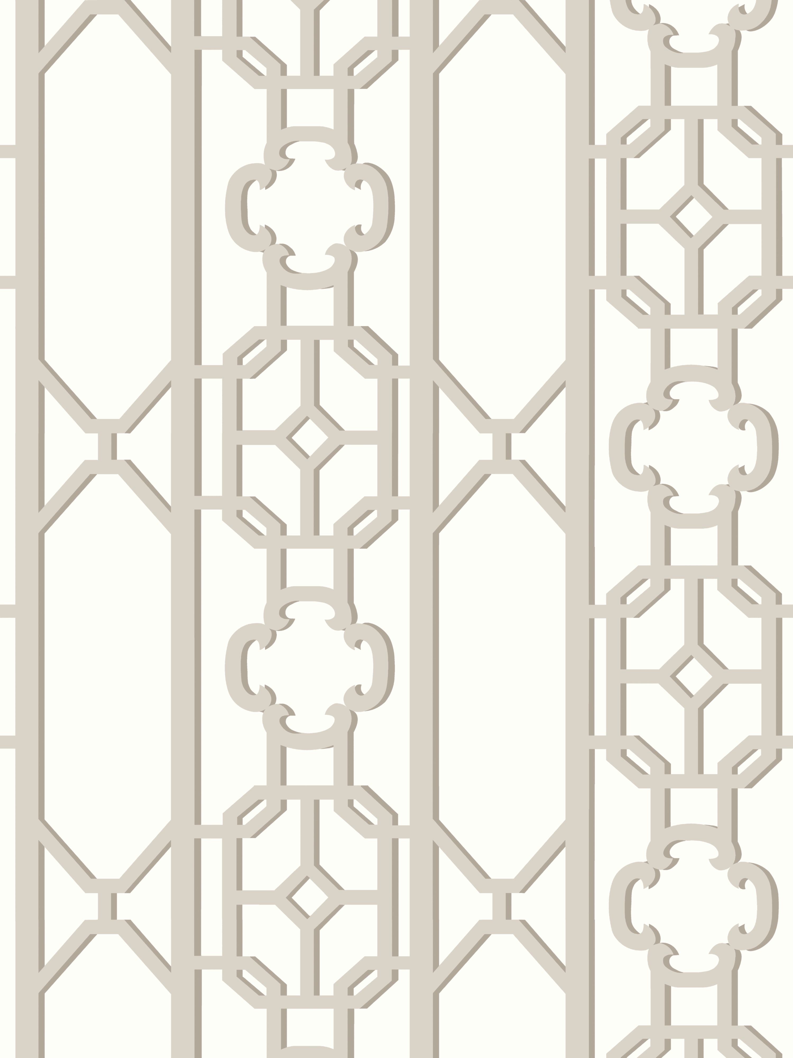Scalamandre Joanna Fret Taupe Wallpaper SCWP88582D0004