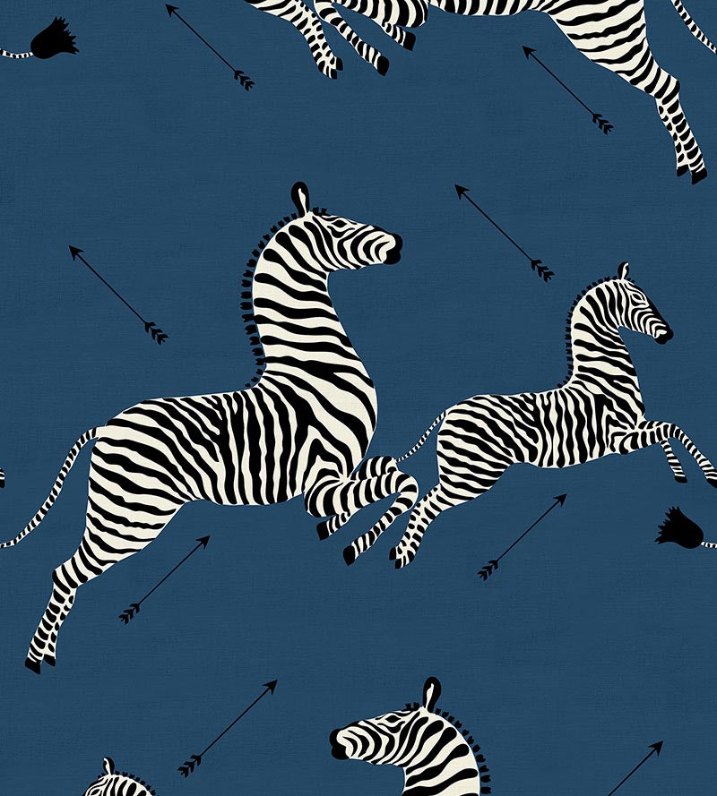 Scalamandre Zebras - Fabric Denim Fabric SC16496M0005